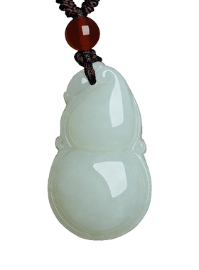 天然新疆和田玉葫芦吊坠白玉福禄挂件男女款玉石饰品玉佩项坠玉器