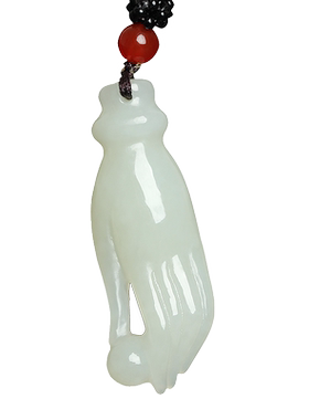 和田玉掌上明珠吊坠挂件玉佩