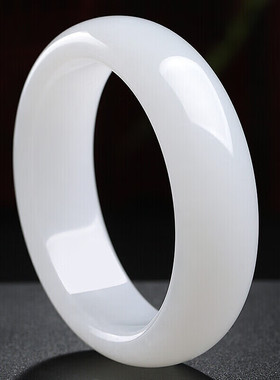 和田玉手镯白玉女款玉镯子平安镯多圈口可选联系在线客服