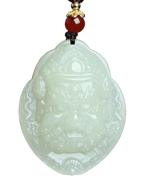 和田玉钟馗玉吊坠挂件玉佩男女款