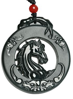 天然吊坠马上有福挂件新疆和田玉