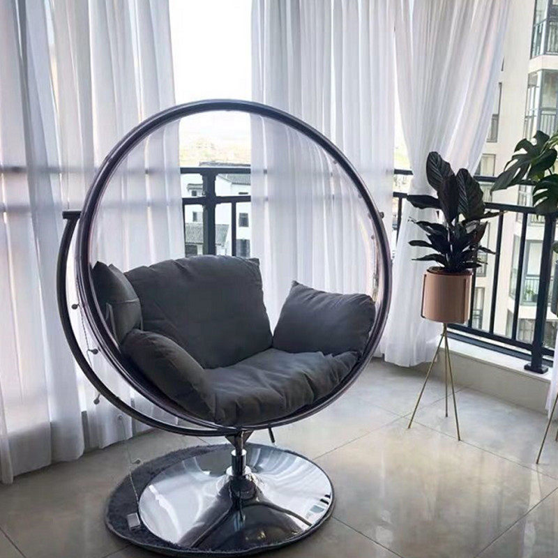 半球吊椅北欧风网红玻璃球透明泡泡椅太空椅亚克力吊篮少女心房间