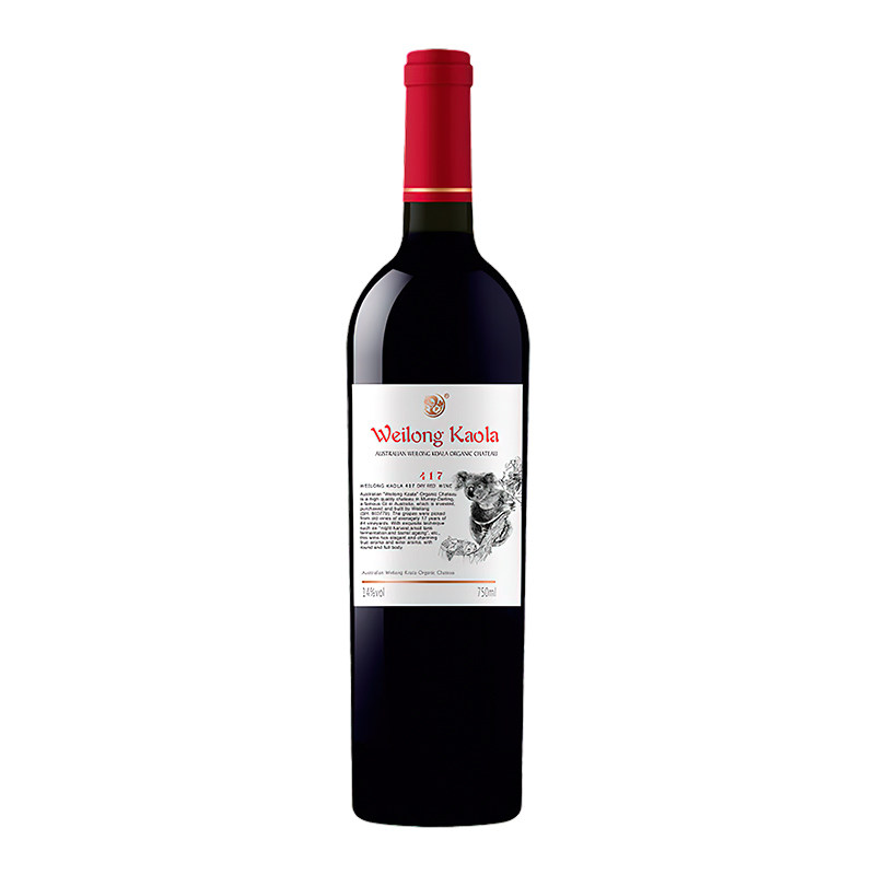 威龙考拉417干红葡萄酒14度赤霞珠西拉红酒整箱750ml官方旗舰店