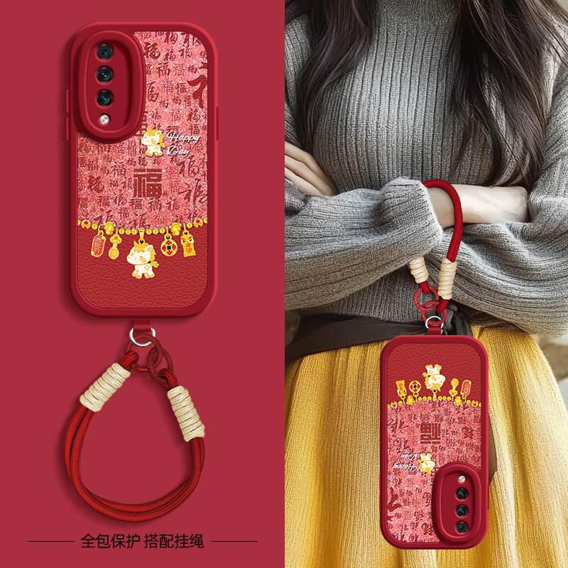 发财福马适用荣耀Play6TPro手机壳带支架华为Play6T/5活力版play9T保护套麦芒30/11/10/10se硅胶外壳全包防摔