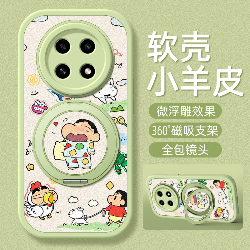 哈欠小新适用OPPOA6pro手机壳带支架OPPOA5/3/2新款OPPOA72/53/96/95/93/36/35/55/56/11/9x/97保护套硅胶