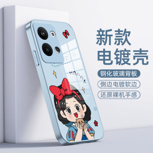 公主仓鼠适用opporeno9手机壳reno8pro保护套reno4/5/6/7新款reno7se/5k金属漆玻璃全包防摔男女款外壳网红