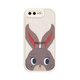 红色狐狸适用苹果8plus手机壳iphone7保护套7p卡通8新款6s小羊皮se3女男6sp防摔iphone硅胶iphonese2高级感