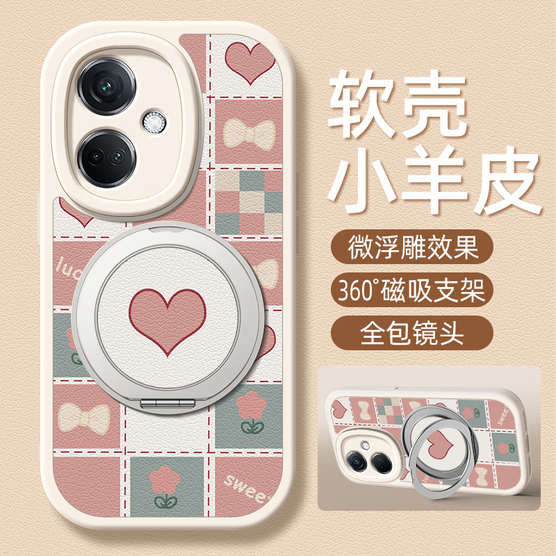 格子适用OPPOK13Turbo手机壳带支架OPPOK12/11/10/7新款K13TurboPro保护套K12Plus硅胶外壳K11x/K10x防摔女