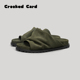 夏外穿男士 女2025新款 Card歪牌设计师真皮厚底勃肯凉拖鞋 Crooked