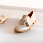 女鞋 Vintage 真皮底 Tassel 穗饰可拆解 乐福鞋 Loafers 皮鞋