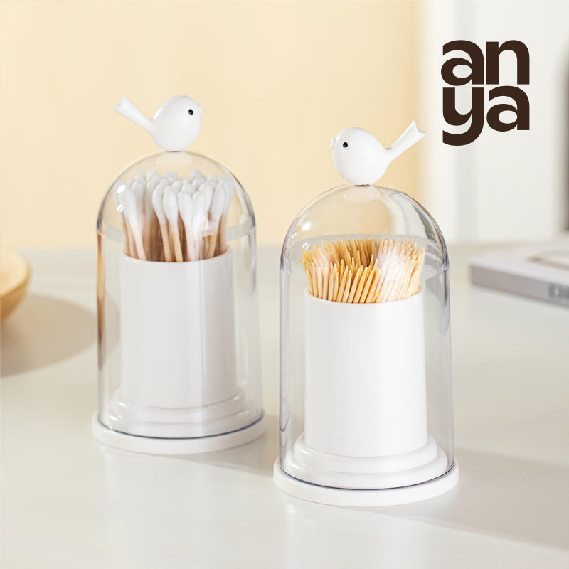 安雅鸟笼牙签盒棉签筒牙线化妆防尘防灰简约家用餐厅创意个性收纳,收纳整理,牙签盒,淘宝优惠券,粉丝福利购,淘宝优惠卷