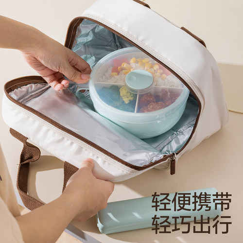 安雅蒸碗饭盒微波炉加热保温上班族小学生专用分格便携食品级PP5