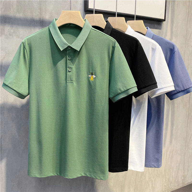 翻领短袖polo衫男士夏季运动休闲t恤韩版修身简约百搭白体恤上衣