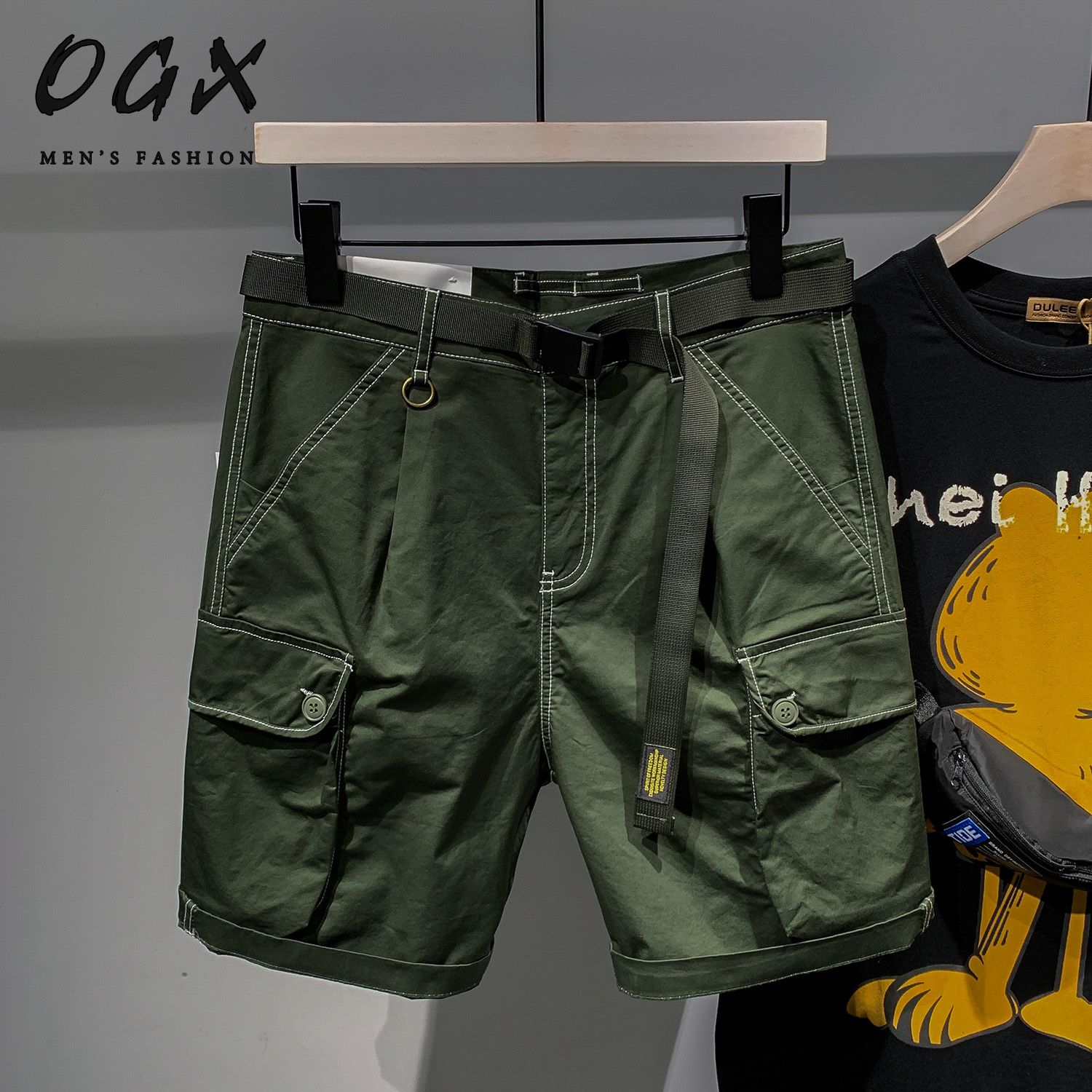 夏季新款速干休闲工装短裤男潮牌百搭宽松简约运动情侣薄款五分裤