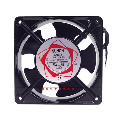 SUNON DP200A P/N2123XSL XBL HBL HSL HBT 12CM 220V 纯铜线风扇