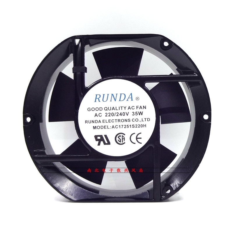 全新RUNDA AC17251S220H 220V 17CM 17251电焊机工业机柜散热风机