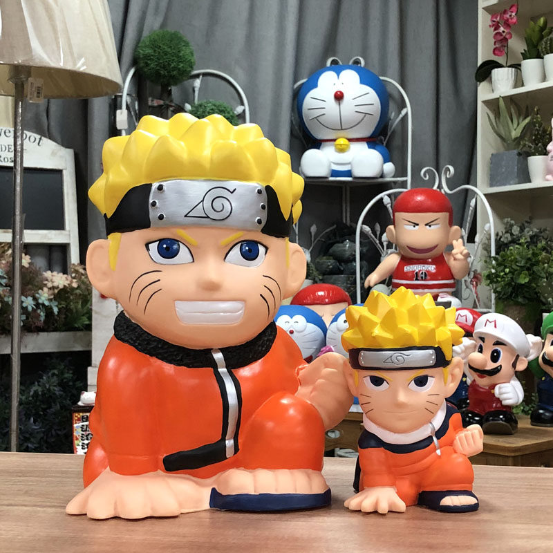 卡通存钱罐鸣人储蓄罐不可取特大号网红储存罐摆件儿童礼物零钱罐