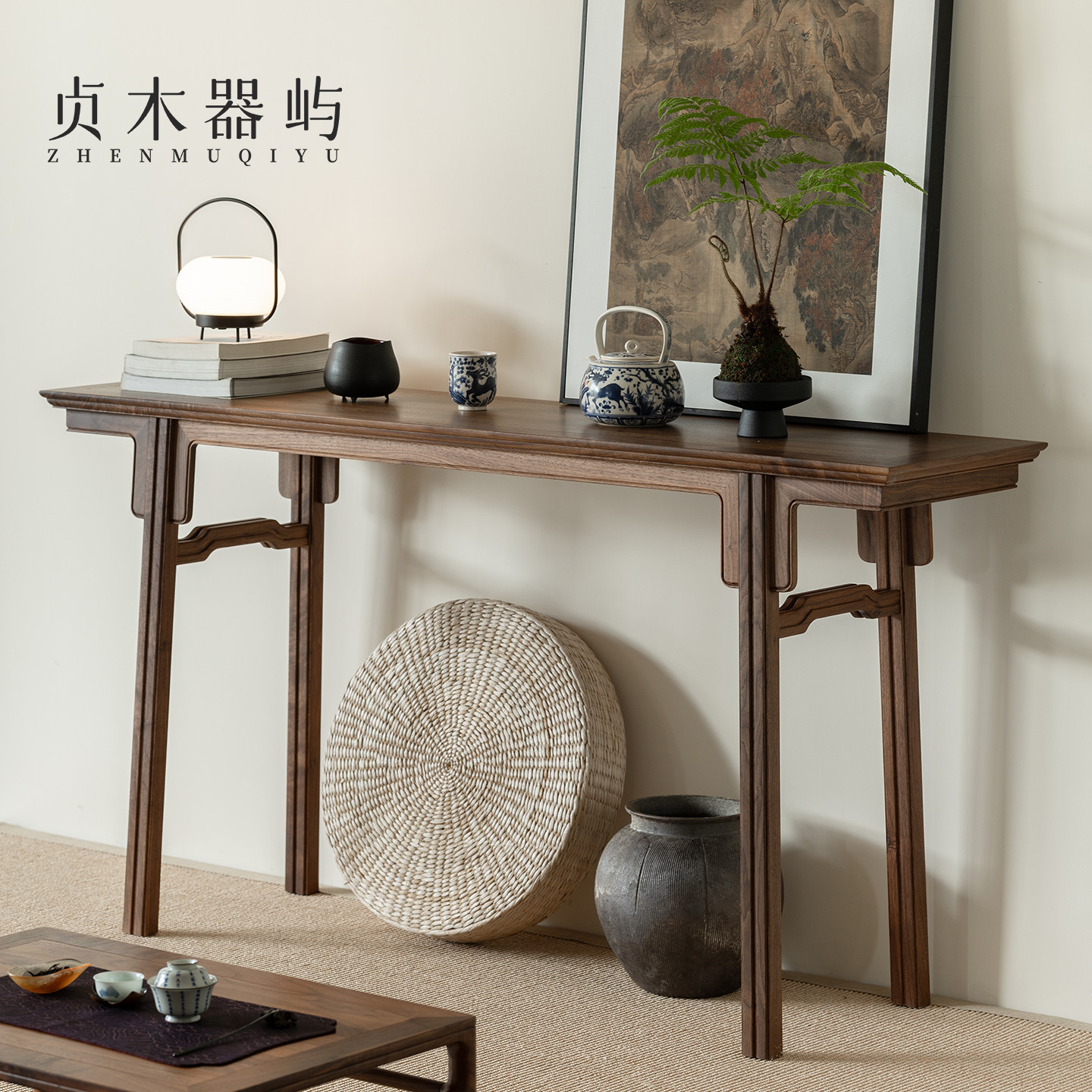 贞木器屿宋式美学条案新中式