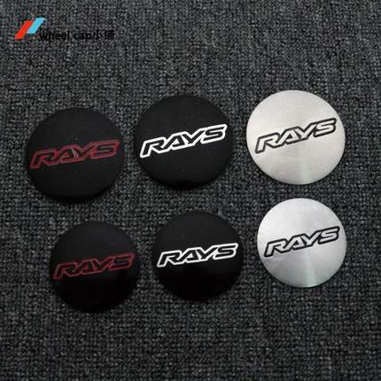 4个价/改装RAYS 27轮毂中心盖标志4.5CM50MM56MM65mm贴标轮胎盖标