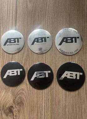 ABT改装奥迪大众轮毂盖贴标/轮胎中心盖装饰贴金属标56MM60MM65MM