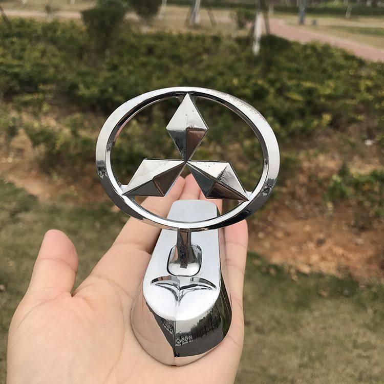 三菱车标立标飞鹰标 汽车车标车贴菱悦V3/菱瑟菱帅翼神蓝瑟车头标