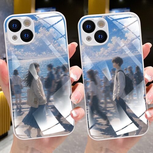 小众玻璃情侣适用于iPhone17promax手机壳苹果16promax三星S23小米17VIVOx300S华为Mate60nova15IQOO12一加11