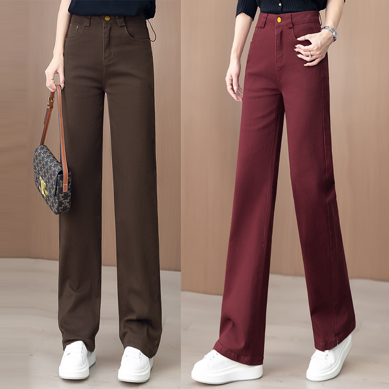 2025新款加绒加厚全棉直筒牛仔裤