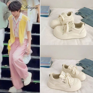 TF家族王橹杰陈浚铭同款新款厚底小白鞋休闲运动板鞋百搭面包鞋潮