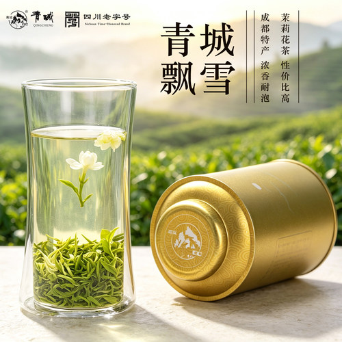青城飘雪茉莉花茶浓香耐泡