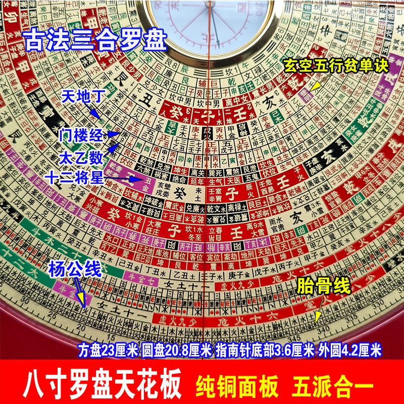 2026风水教主五派合一古法三合罗盘三元天星八宅龙门八局辅星水法