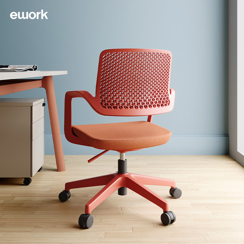 ework带轮子老板办公椅会议椅工作椅网布椅移动电脑椅培训椅