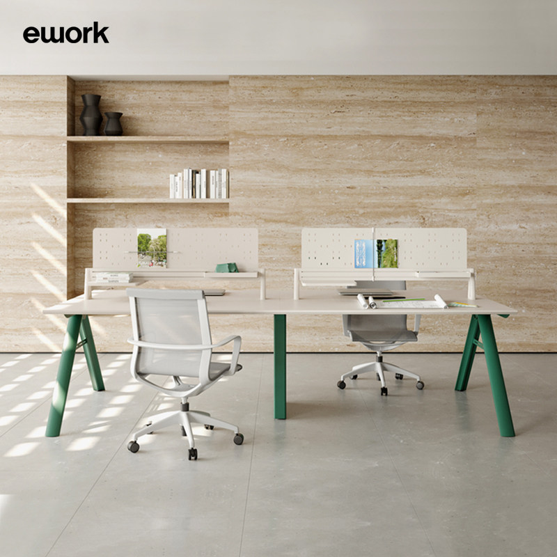 职员办公桌现代简约办公室屏风4/6人位员工位设计师办公卡座家具