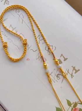 纯编绳双耳锦鲤锁桃花结