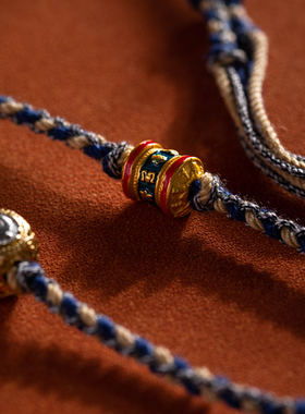 藏式手工编织项链吊坠绳民族风情侣棉麻可调节优质简约