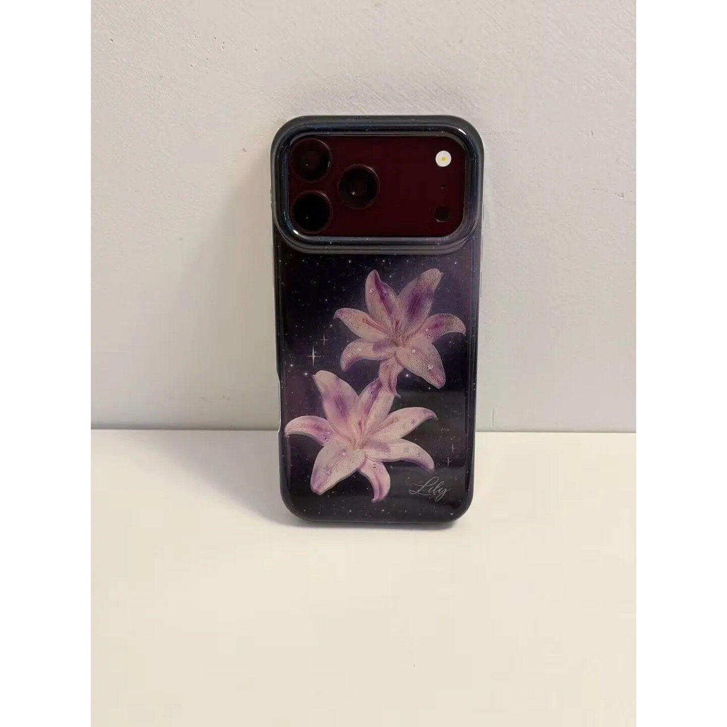 黑紫百合花iPhone18手简约ins手机壳18promax保护苹果18pro女苹果17proMax双层17pro卡通iPhone17苹果16pro