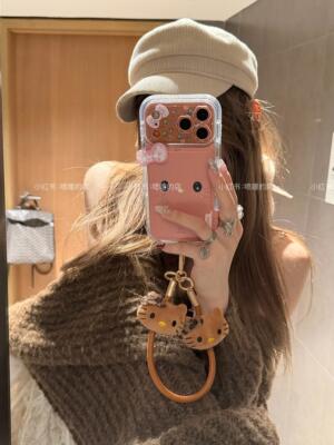 少女心无辜萌萌大眼kt适用手机壳iPhone17promax苹果iphone17pro保护iPhone16pro双层iPhone17苹果15pro