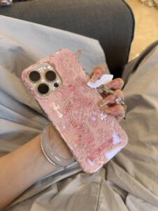 甜酷粉黑十字架高级适用iphone17promax手机壳15p新款iPhone17pro苹果16promax手机壳16pro卡通iPhone16