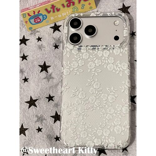 白色藤蔓花朵简约ins手机壳17promax保护iphone15女iPhone16pro双层iphone16卡通iPhone17苹果15pro