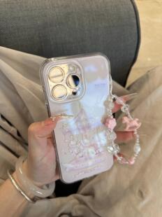 精孔梦幻kt猫坐旋转木马韩系ins风17pro手机壳17promax保护iphone15女款16pro双层16卡通iPhone17苹果15pro