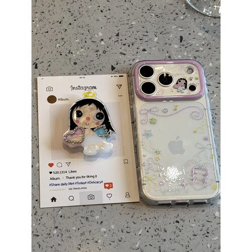 唯美ins翅膀花简约ins手机壳17promax保护iphone15女iPhone16pro双层iphone16卡通iPhone17苹果15pro