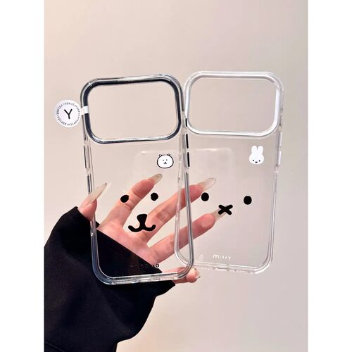 卡通可爱简简约ins手机壳17promax保护iphone15女iPhone16pro双层iphone16卡通iPhone17苹果15pro