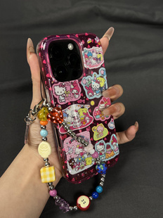 可爱卡通透粉三丽鸥家族合照苹果16promax手机壳iphone13/14适用iPhone15防摔15pro韩系16pro软15Promax保护