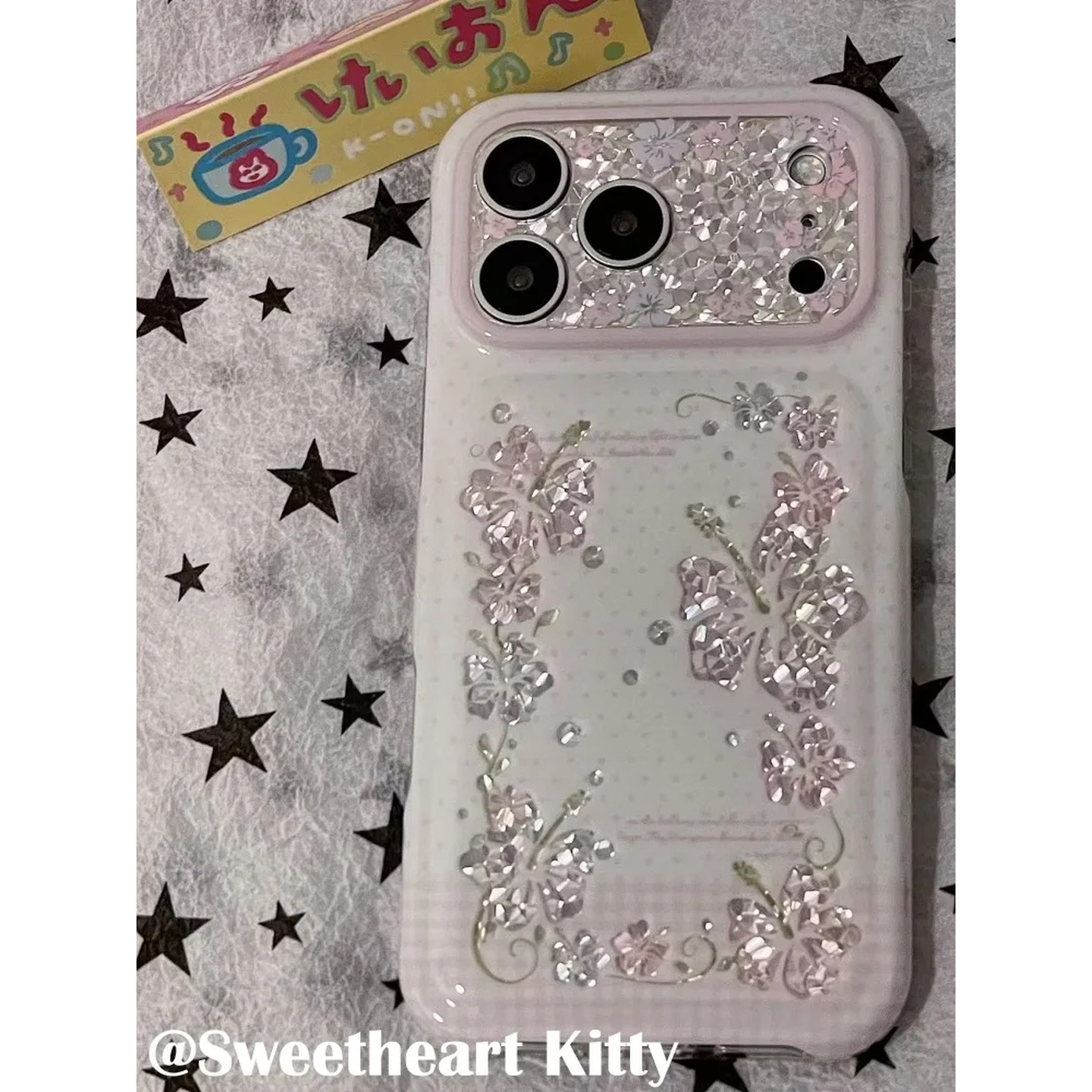 镭射闪钻藤蔓扶桑花简约ins手机壳17promax保护iphone15女iPhone16pro双层iphone16卡通iPhone17苹果15pro