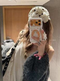 温柔浪漫雪白圣诞树挂件17pro手机壳ins17promax保护iphone15女款16pro双层iphone16卡通iPhone17苹果15pro