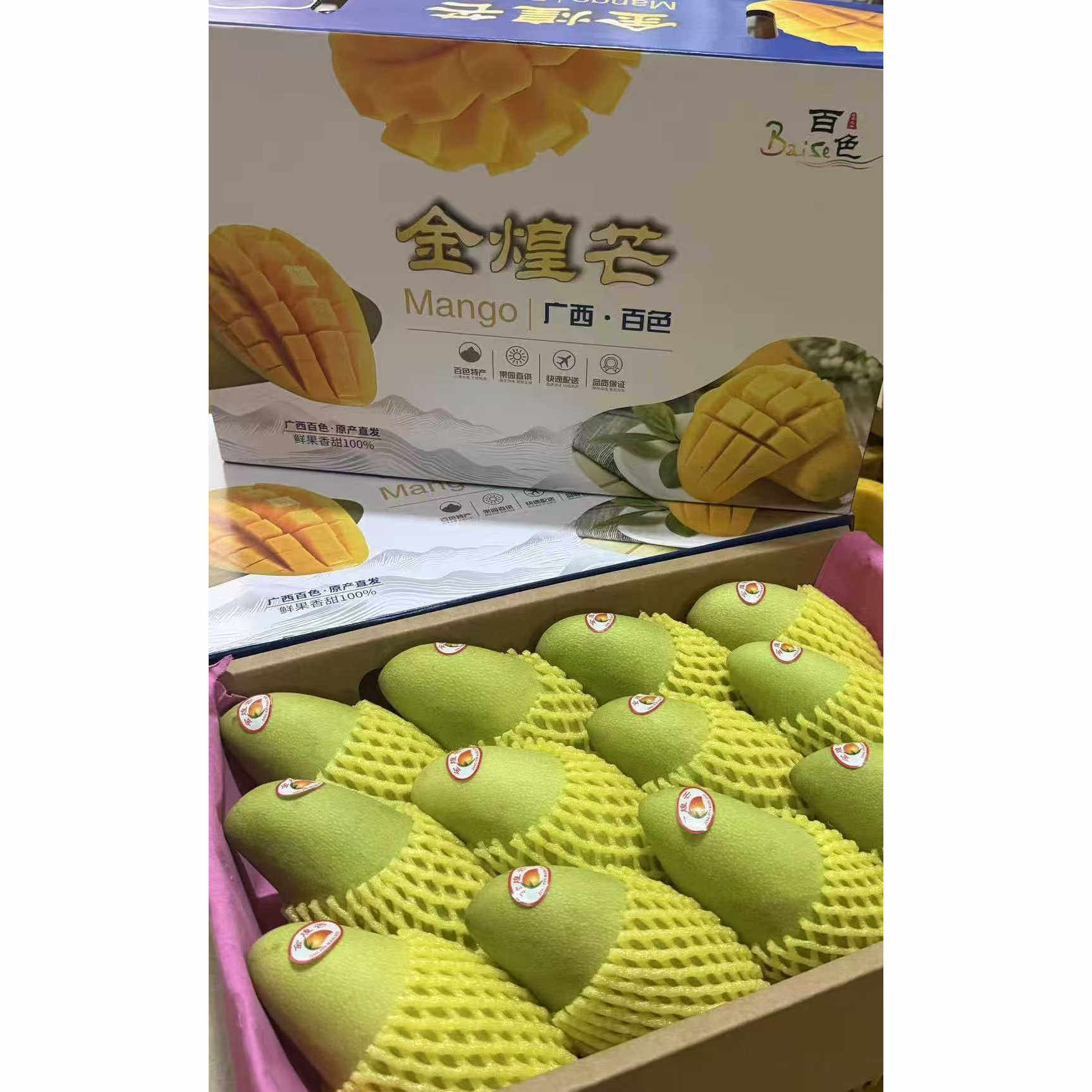 广西树上熟金煌芒果礼盒十斤顺丰