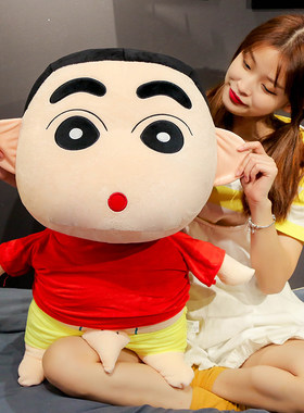 萌小新公仔抱枕娃娃女生床上睡觉