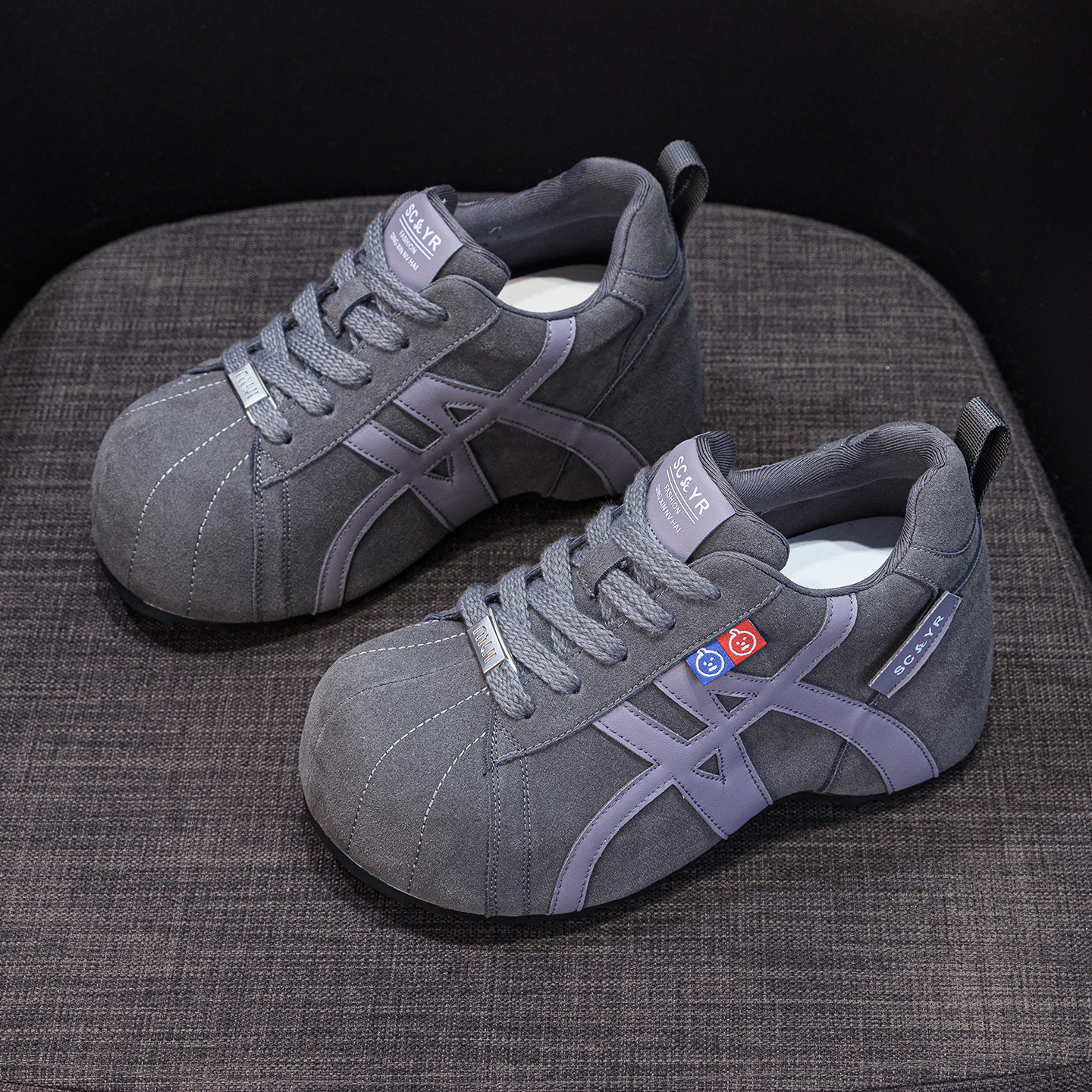 大头勃肯鞋女2025秋季女鞋德训鞋厚底增高休闲时尚百搭美式复古女