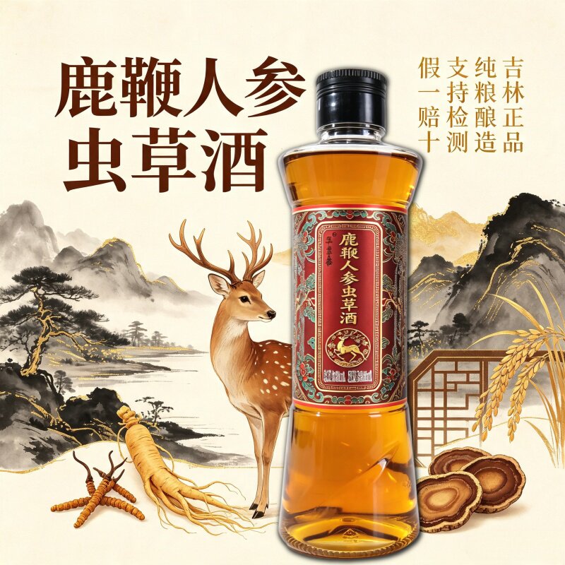 【假一赔十】正宗正品吉林双阳鹿鞭酒人参鹿茸血梅花鹿养生酒滋补