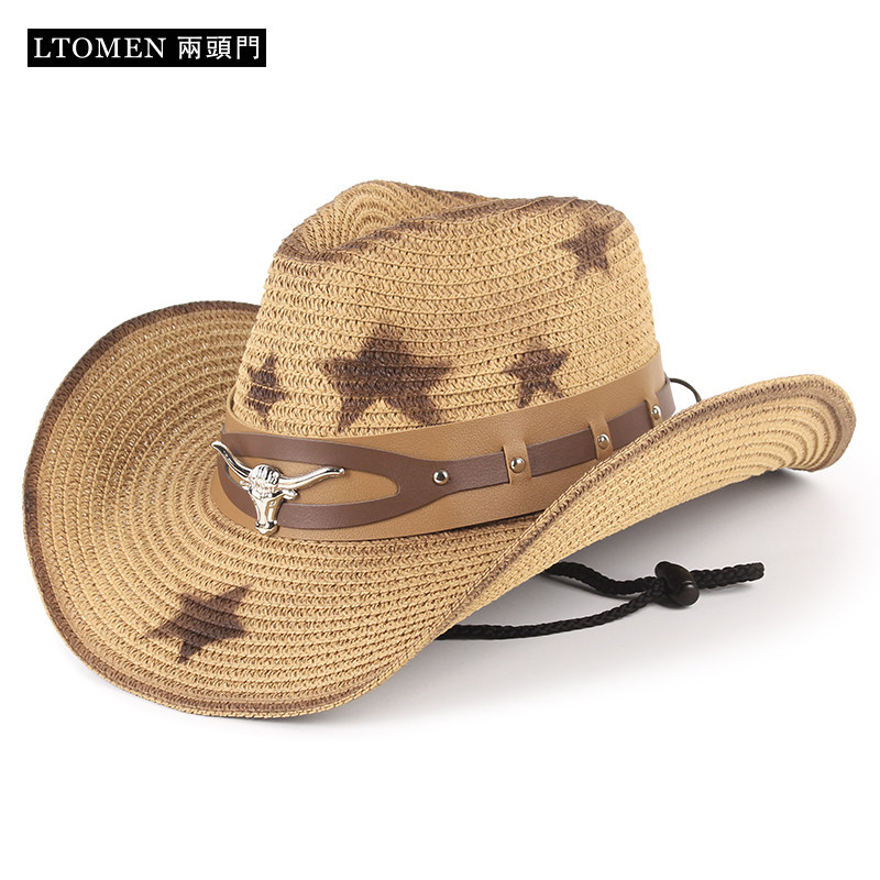 西部牛仔草帽夏季户外大檐遮阳帽沙滩旅游登山男女士防晒骑士帽子,服饰配件/皮带/帽子/围巾,帽子,淘宝优惠券,粉丝福利购,淘宝优惠卷