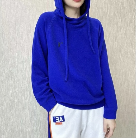 连帽卫衣女双面德绒帽衫